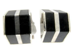 Silver & Onyx Retro Cufflinks -Antique Jewellery Company 34c1334313604 824