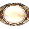Edwardian 18ct Gold, Moonstone, Enamel & Rose Diamond Ring -Antique Jewellery Company 358e204d dsc04378 scaled 1