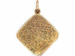 Art Deco 9ct Gold Diamond Shaped Locket With Ivy Leaf Detail 7 Art Deco 9ct Gold Diamond Shaped Locket With Ivy Leaf Detail -Antique Jewellery Company 3661700b dsc02158 scaled 1