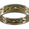 Gold & Platinum Wavy Wedding Band -Antique Jewellery Company 36 c
