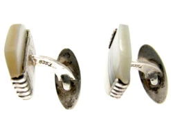 Mother Of Pearl & Silver Cufflinks -Antique Jewellery Company 36b1334313668 105