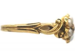 Regency 15ct Gold Natural Split Pearl & Ruby Cluster Ring With Glazed Locket On The Reverse 12 Regency 15ct Gold Natural Split Pearl & Ruby Cluster Ring With Glazed Locket On The Reverse -Antique Jewellery Company 370df437 dsc02746 scaled 1