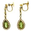 Peridot & Pearl 15ct Drop Earrings 1 Peridot & Pearl 15ct Drop Earrings -Antique Jewellery Company 37b1274918226 395