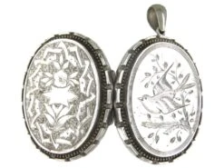 Engraved Victorian Silver Locket Pendant 9 Engraved Victorian Silver Locket Pendant -Antique Jewellery Company 37d 1024x768 1