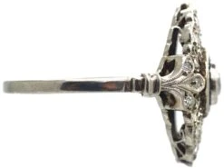 Art Deco Platinum, Sapphire & Diamond Target & Feather Style Ring 14 Art Deco Platinum, Sapphire & Diamond Target & Feather Style Ring -Antique Jewellery Company 38310b54 dsc02466 scaled 1