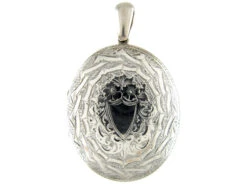 Victorian Silver Shield Locket