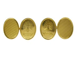 Peacock 18ct Gold Cufflimks