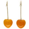 Amber Heart Drop Earrings 2 Amber Heart Drop Earrings -Antique Jewellery Company 3a1299599798 902