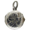 Small Silver Art Nouveau Locket 2 Small Silver Art Nouveau Locket -Antique Jewellery Company 3a8
