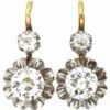 French Early 20th Century 18ct Yellow & White Gold Dormeuse Earrings Set With Diamonds -Antique Jewellery Company 3ad4492d dsc09882 scaled 1