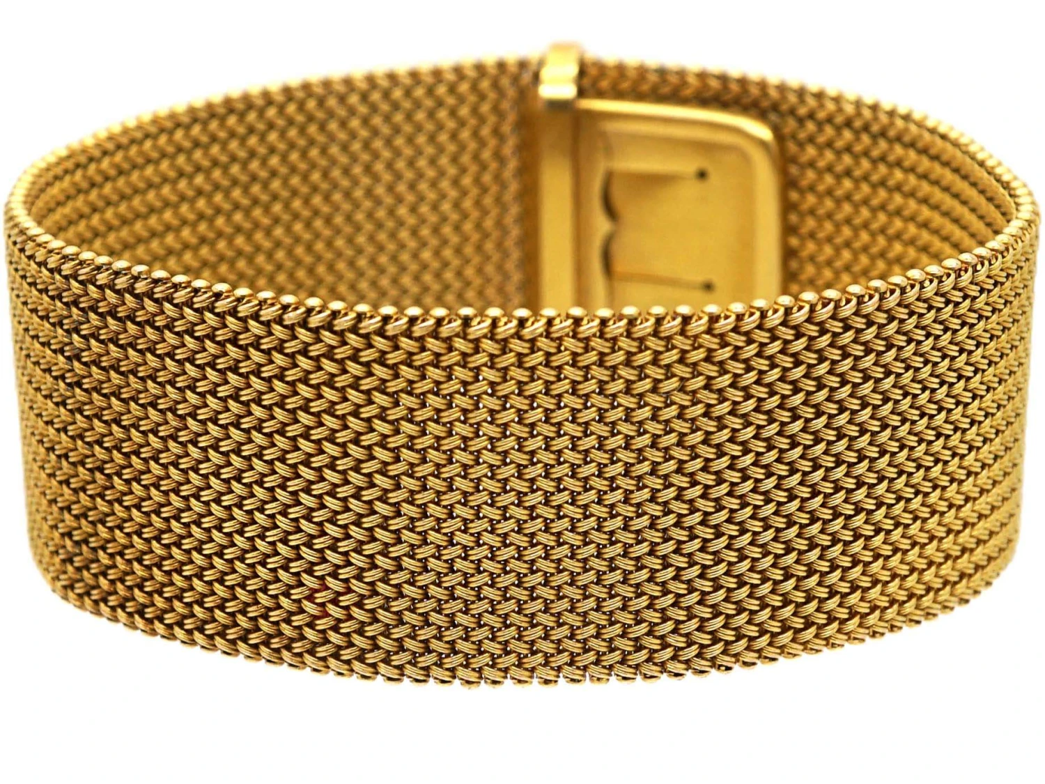 French Belle Epoque 18ct Gold Woven Design Bracelet 4 French Belle Epoque 18ct Gold Woven Design Bracelet - Image 2