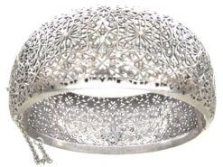 Pierced Silver Victorian Bangle -Antique Jewellery Company 3b