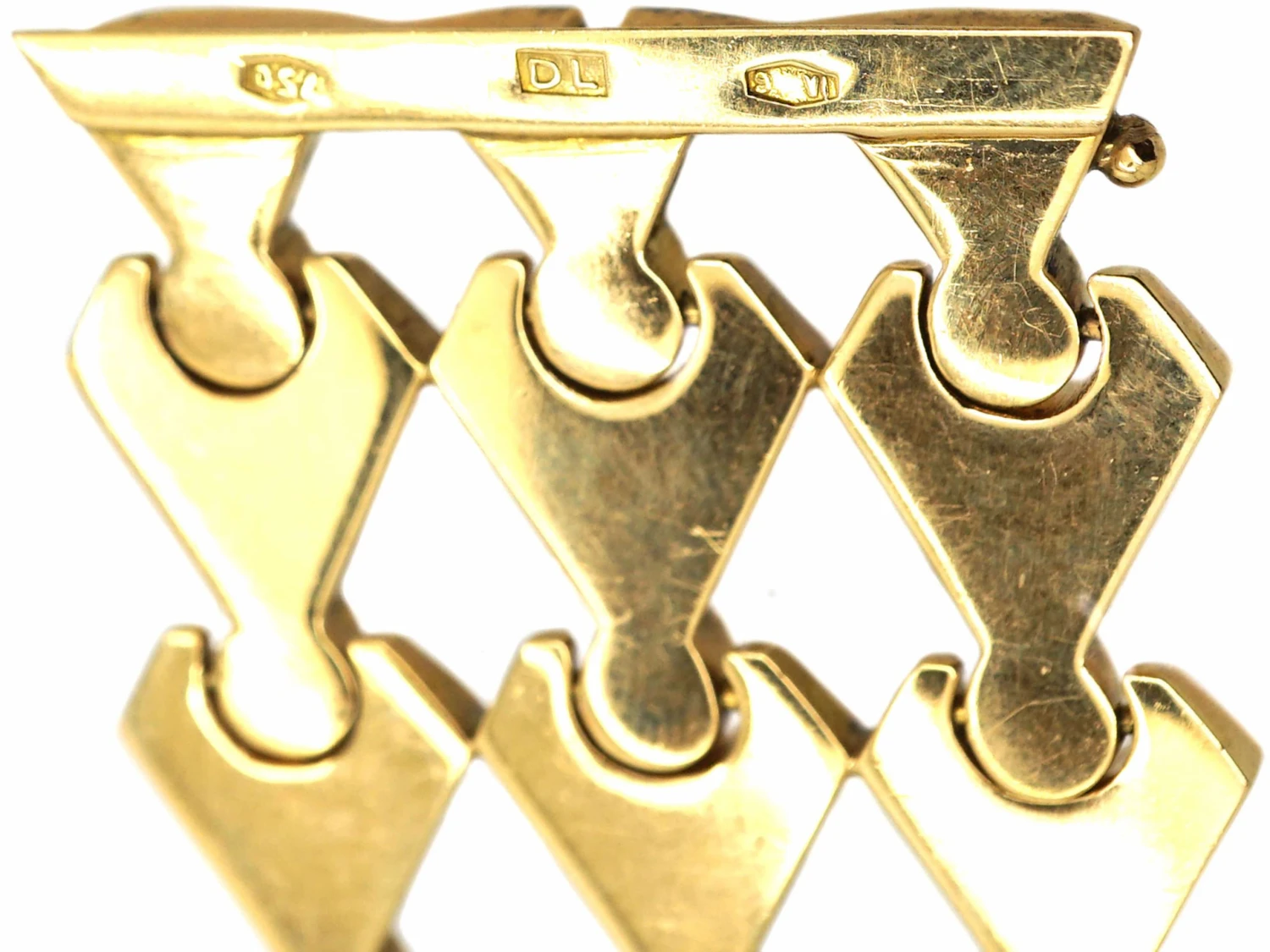 1970s 18ct Gold Wide Articulated Bracelet 6 1970s 18ct Gold Wide Articulated Bracelet - Image 4