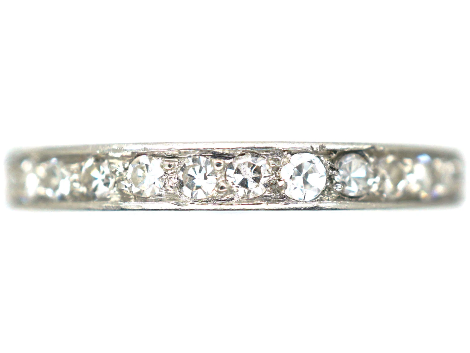 French Art Deco Platinum & Diamond Eternity Ring 3 French Art Deco Platinum & Diamond Eternity Ring