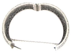 Pierced Silver Victorian Bangle -Antique Jewellery Company 3d