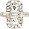 Art Deco Rectangular Shaped Ring With Round & Baguette Diamonds 1 Art Deco Rectangular Shaped Ring With Round & Baguette Diamonds -Antique Jewellery Company 3d6a2539 dsc00898 scaled 1