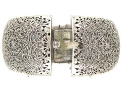 Pierced Silver Victorian Bangle -Antique Jewellery Company 3e