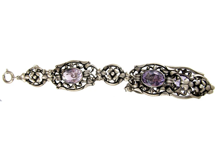 Silver & Amethyst Bracelet 6 Silver & Amethyst Bracelet - Image 4