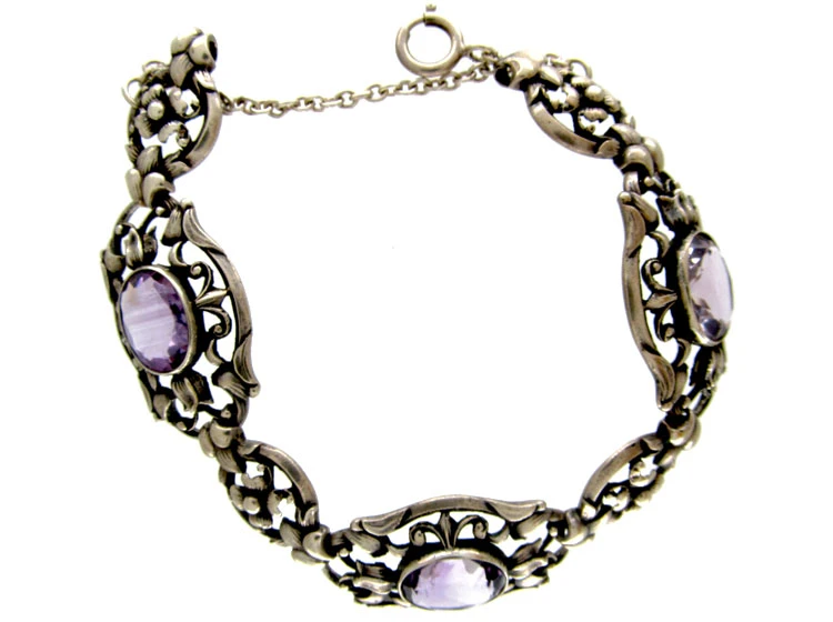 Silver & Amethyst Bracelet 3 Silver & Amethyst Bracelet