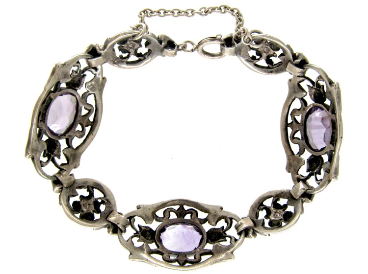 Silver & Amethyst Bracelet 7 Silver & Amethyst Bracelet - Image 5