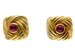 Kutchinsky Ruby 18ct Gold Cufflinks