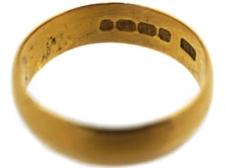 Victorian 22ct Gold Wide Wedding Band -Antique Jewellery Company 41421fd2 dsc09900