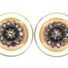 Edwardian 18ct Gold, Peach Enamel & Rose Diamond Round Earrings 1 Edwardian 18ct Gold, Peach Enamel & Rose Diamond Round Earrings -Antique Jewellery Company 414e4333 dsc06387