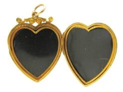Gold & Paste Heart-Shaped Locket 8 Gold & Paste Heart-Shaped Locket -Antique Jewellery Company 41c1