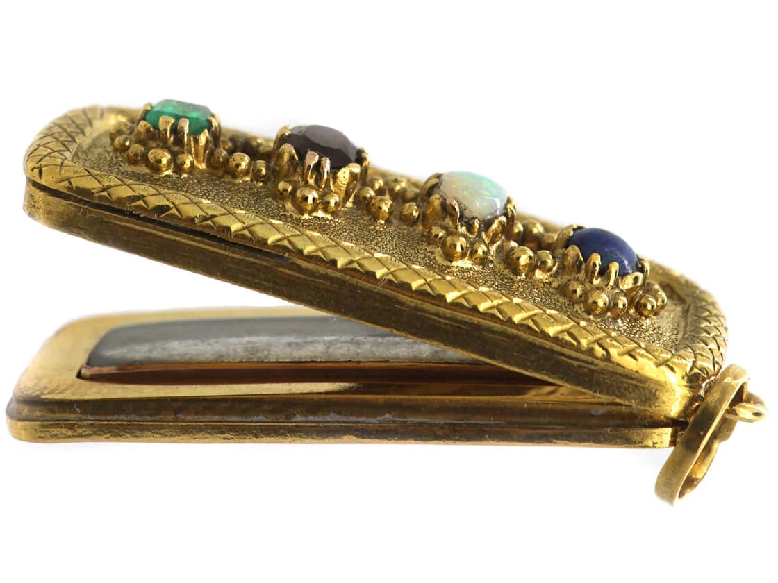 Georgian 15ct Gold Locket Spelling Love 7 Georgian 15ct Gold Locket Spelling Love - Image 5