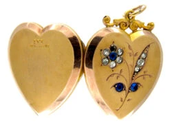 Gold & Paste Heart-Shaped Locket 9 Gold & Paste Heart-Shaped Locket -Antique Jewellery Company 41d1