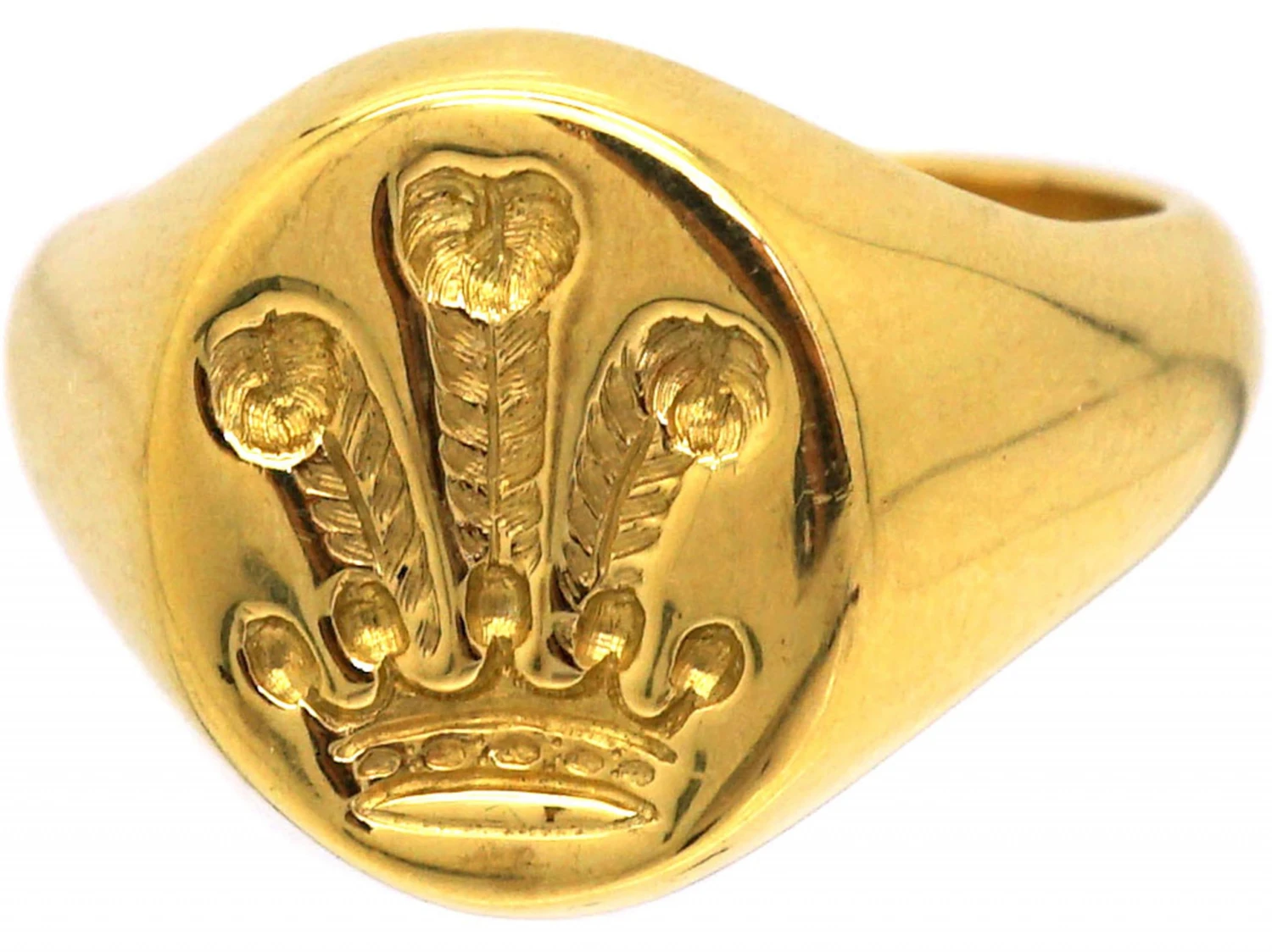 18ct Gold Signet Ring With Intaglio Of Prince Of Wales Feathers By Theo Fennell 8 18ct Gold Signet Ring With Intaglio Of Prince Of Wales Feathers By Theo Fennell - Image 6