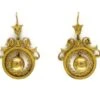 15ct Gold Ball Drop Earrings 2 15ct Gold Ball Drop Earrings -Antique Jewellery Company 42a