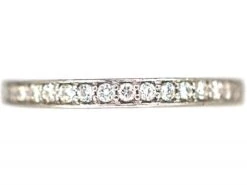 Narrow 18ct White Gold & Diamond Eternity Ring
