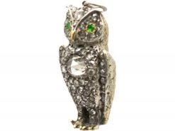 Victorian Owl Pendant Set With Rose Cut Diamonds & Green Garnets 8 Victorian Owl Pendant Set With Rose Cut Diamonds & Green Garnets -Antique Jewellery Company 46747fc2 dsc07724 scaled 1