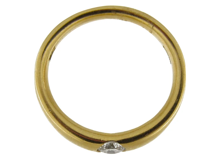 Single Diamond In Wedding Band 5 Single Diamond In Wedding Band - Image 3