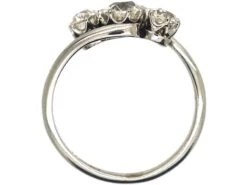 Art Deco 18ct White Gold Three Stone Diamond Crossover Ring -Antique Jewellery Company 47826bbc dsc03149 scaled 1