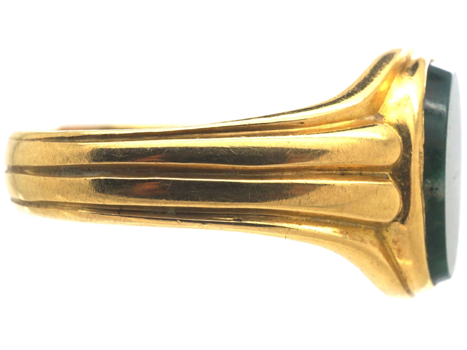 Victorian 18ct Gold Signet Ring Set With A Plain Bloodstone 7 Victorian 18ct Gold Signet Ring Set With A Plain Bloodstone - Image 5