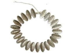 Swedish Silver Almond Shaped Sections Bracelet