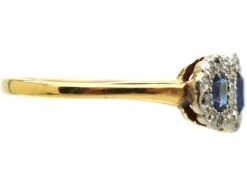 Edwardian 18ct Gold & Platinum, Triple Cluster Ring Set With Sapphires & Diamonds -Antique Jewellery Company 48dbe82e dsc02500 scaled 1