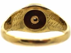 Early Victorian 18ct Gold Mourning Ring With Banded Sardonyx Of A Flower -Antique Jewellery Company 4908ecae dsc00232 scaled 1