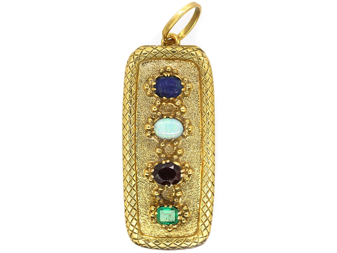 Georgian 15ct Gold Locket Spelling Love 3 Georgian 15ct Gold Locket Spelling Love