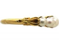Victorian 18ct Gold, Graduated Five Natural Pearl Ring -Antique Jewellery Company 499fbe55 dsc08709 scaled 1