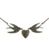 Marcasite & Silver Swallow Necklace