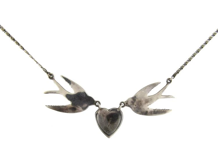 Marcasite & Silver Swallow Necklace 4 Marcasite & Silver Swallow Necklace - Image 2