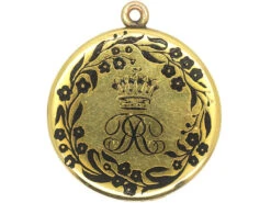 Victorian 18ct Gold & Black Enamel Earlâs Locket