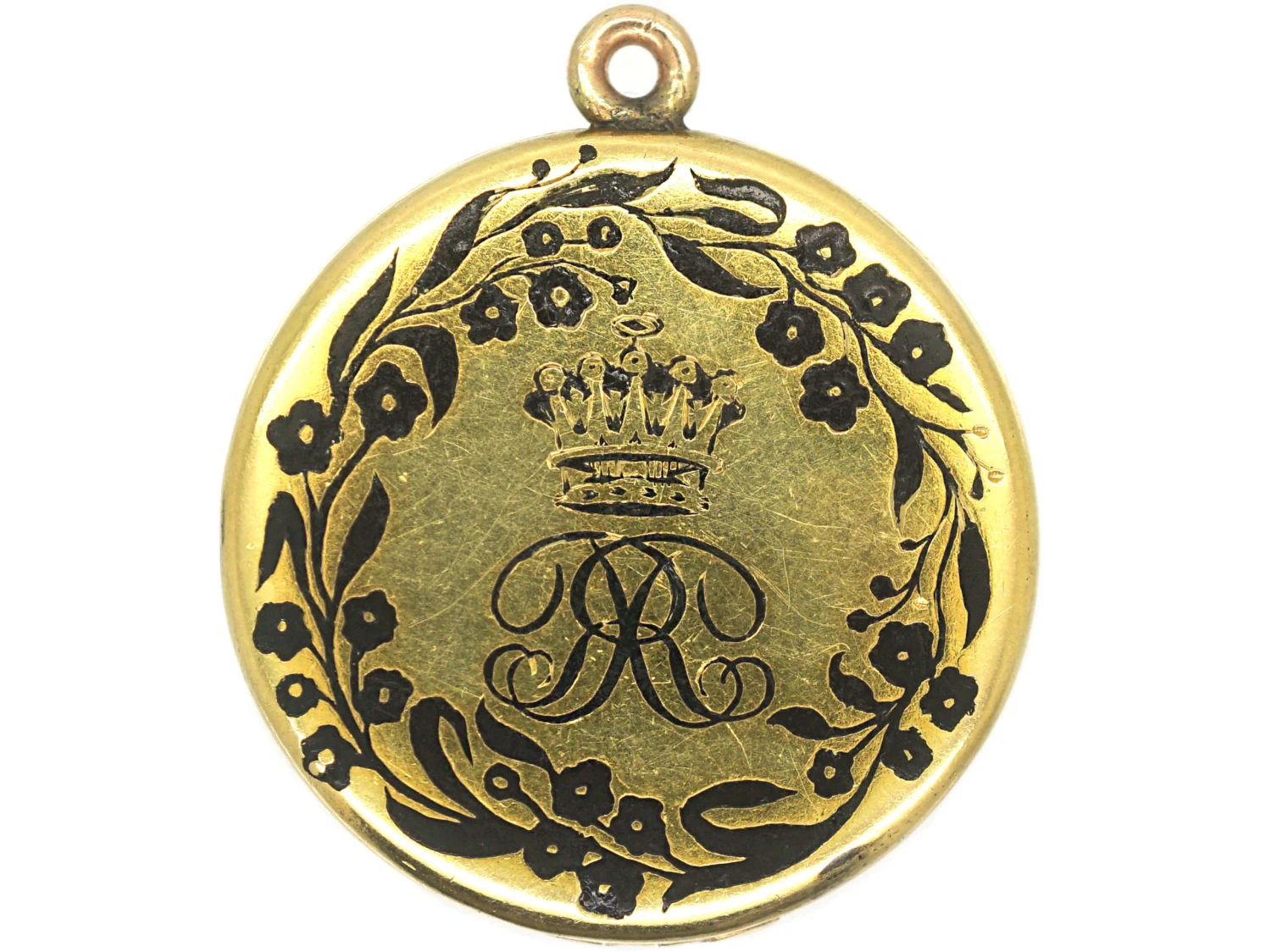 Victorian 18ct Gold & Black Enamel Earl’s Locket 3 Victorian 18ct Gold & Black Enamel Earl’s Locket