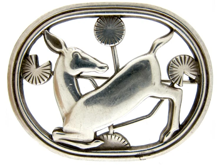 Georg Jensen Fawn Brooch 3 Georg Jensen Fawn Brooch