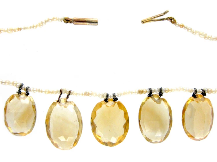 Citrine & Natural Pearls Necklace 5 Citrine & Natural Pearls Necklace - Image 3