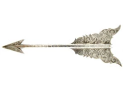 Large Silver Victorian Scottish Arrow Brooch