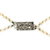 Two Row Graduated Pearl Necklace With Diamond Clasp -Antique Jewellery Company 4a4